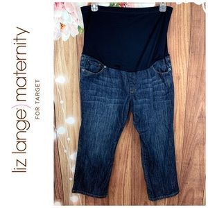 Liz Lange Maternity Full Panel Capri Jean- Size 16